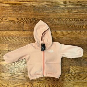 The North Face Pink Fleece Baby Hoodie